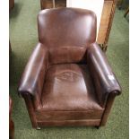 Leather tub chair