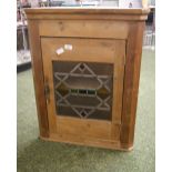 Pine lead-glazed wall cabinet