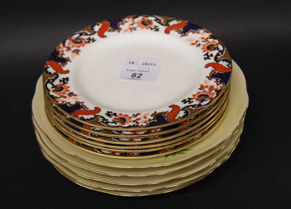 Five Noritake plates plus six Davenport fruit plates in Imari colours - Image 3 of 3