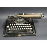 Cased portable vintage Underwood typewriter