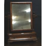 Rosewood Victorian single-drawer toilet mirror,