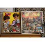 Vintage boxed Lego city game (A/F) plus a vintage battle game by Triang (A/F)