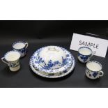 A Minton Delft part tea service with other matched pieces