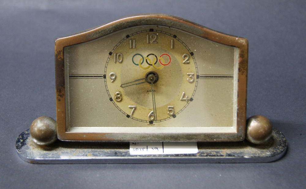 1920s silver-plated Olympic clock