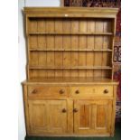 Large Victorian based, pine two draw/two door dresser.