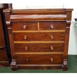 Antique mahogany Scotch chest,