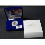 Royal Mint, a 2007 Diamond Wedding silver proof crown, encapsulated,