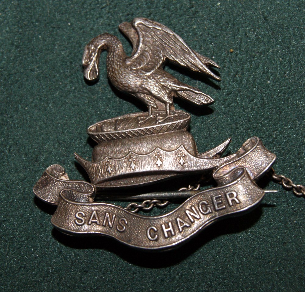 Militaria to include a boxed Imperial service medal, hallmarked silver King's Regiment, - Image 4 of 5