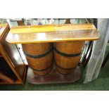 Decorative bar produced by GDL Cooperage, Georgetown,