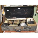 A collection of early fishing tackle, including rods, reels, lines etc.