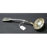 Large hallmarked silver ladle