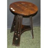 Late 19th Century oak Liberty's-style circular occasional table