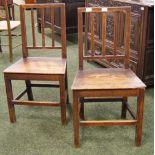 A pair of early 18th century oak chairs