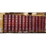 A set of twelve half leather-bound volumes; "Waverley Novels Centenary Edition 1886",