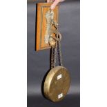 Wall-mounting brass gong,