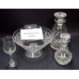 A selection of good quality cut glass