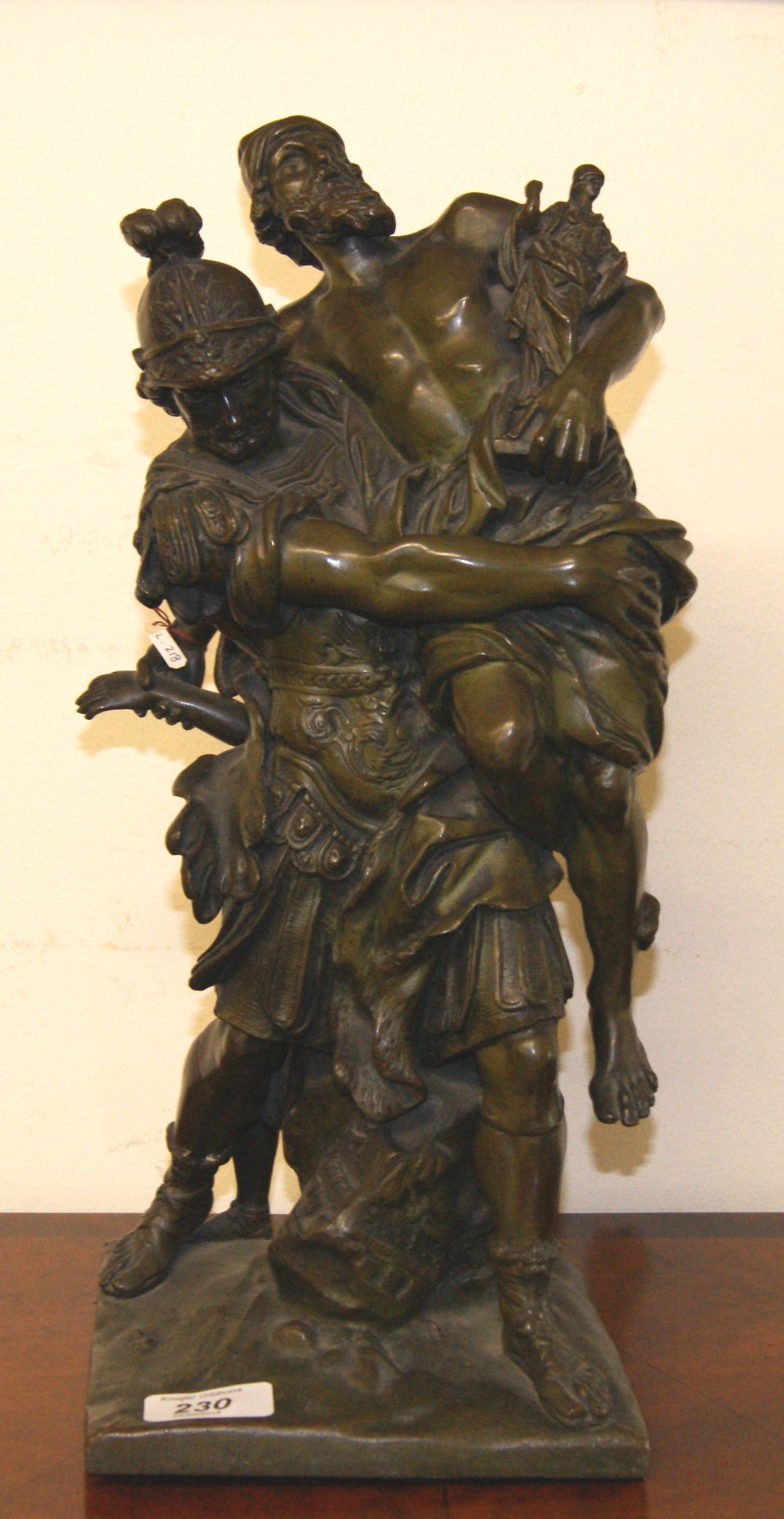 A bronze figural group, 'Looters in Rome'.