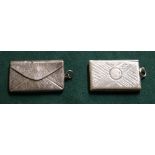 Two silver stamp holders (19g)