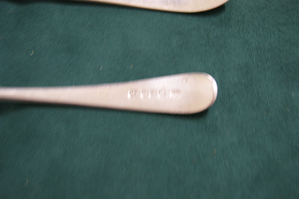 Three Georgian hallmarked silver tablespoons, - Image 5 of 5