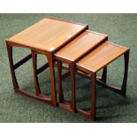 A G-Plan teak nest of three occasional tables