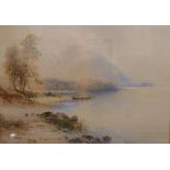 Emile A. Krause, a watercolour "Silver-Strand Loch Katrine, Argyll".