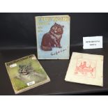 Ephemera relating to Louis Wain, including postcards, two early annuals, mounted prints and book