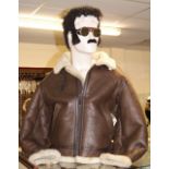 Leather and sheepskin flying jacket by Nauticalia "medium size" (worn once)