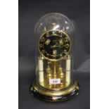 German glass dome clock