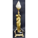 Goutier-style cast figural table lamp (not tested).