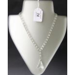 A dress necklace of rock crystal,