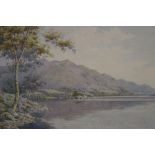 Albert Rosser; watercolour, view in the Lake District, signed, framed and glazed.