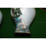Pair of Japanese cloisonné over bronze vases (A/F), measuring approximately 185mm x 135mm