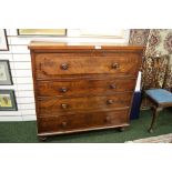 Victorian mahogany four-drawer chest of drawers