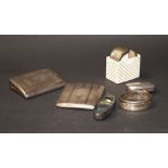 An Edwardian silver sovereign/half sovereign case (Birmingham 1907), two silver cigarette cases,