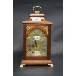 Chiming bracket clock with mahogany case