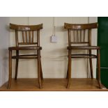 A pair of bentwood chairs