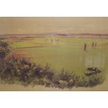 Cecil Aldin, a colour lithograph "St Andrews - The 5th & 13th Greens", from a limited run of 500,