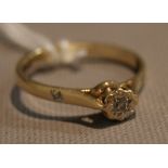 9ct gold and diamond ring