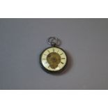 Open face pocket watch struck in fine silver,