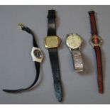 Favre-Leuba, a yellow metal cased wristwatch,