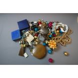 A large selection of vintage ladies dress jewellery