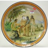 A continental Majolica charger