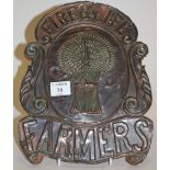 A Fire Life hammered metal farmers insur