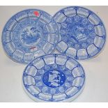 A set of six Spode Blue Room calendar pl