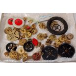 Tray of assorted Meccano brass fittings,