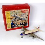 Schuco, Elektro Radiant 5600 BOAC aircraft, tinplate with plastic engines and propellors, cream