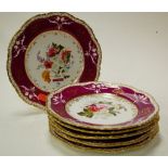 A set of six 19th century Spode Felspar