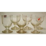 A matched set of six 19th century glass