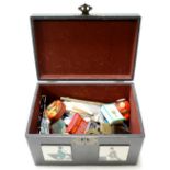 Oriental box and sundry contents to incl