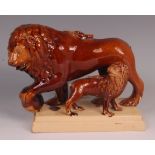 A late 19th century treacle-glazed Lione